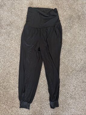 Black Harem Joggers with Fold-Over Waist NWT SIZE XL